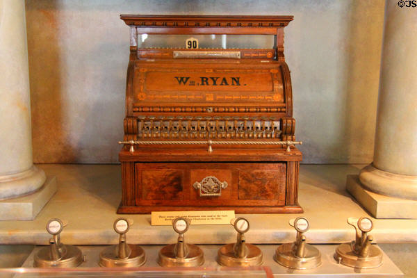 Syrup dispensers & National Cash Register from Scott Brothers Drug Store (1950's) at West Virginia State Museum. Charleston, WV.