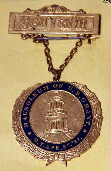 Souvenir metal commemorating mausoleum of U.S. Grant in N.Y. (April, 27, 1897) at West Virginia State Museum. Charleston, WV.
