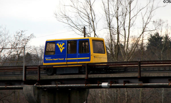 People mover between downtown & campus of University of West Virginia. Morgantown, WV.