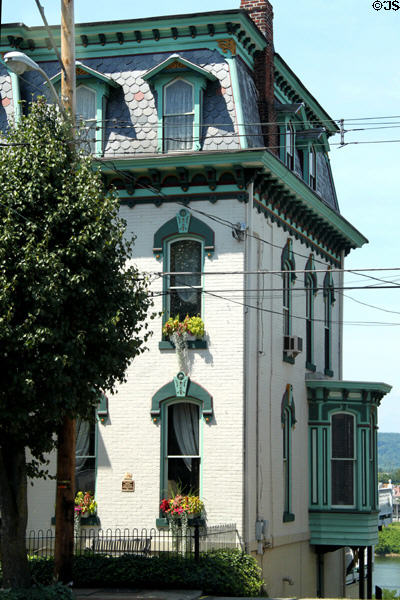 The Goering House (1883) (701 Main St.). Wheeling, WV. Style: Second Empire. On National Register.