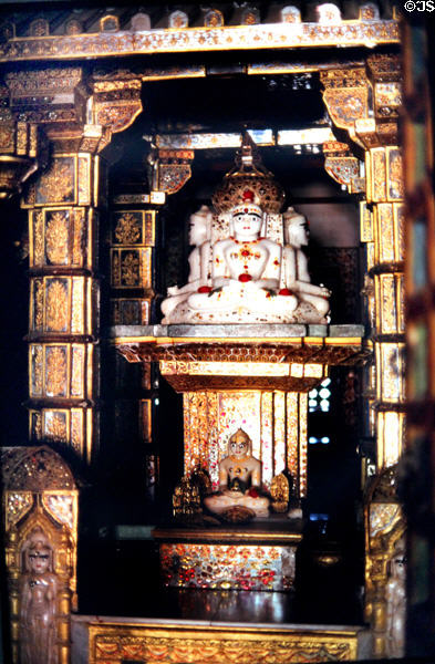 Statue of an idol in Jain Temple in Bikaner. India.