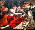 Lot & His Daughters painting by Jan Massys at Kunsthistorisches Museum. Vienna, Austria.