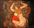 Painting of Young Mother by Egon Schiele at Historical Museum of City of Vienna. Vienna, Austria.