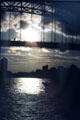 Silhouette of Harbour Bridge & skyline of Sydney. Sydney, Australia.
