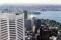 Sydney harbor seen from Sydney Tower. Sydney, Australia.