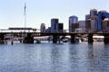 Darling Harbour, monorail & skyline of Sydney. Sydney, Australia.
