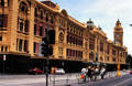 Yellow & red brick building of Flinders Street Station. Melbourne, Australia.