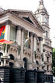 Stone columns compose face of Melbourne's Town Hall. Melbourne, Australia.