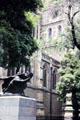 Sculpture in yard of St Paul's Cathedral in Melbourne. Melbourne, Australia.
