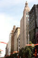 Highrises on Swanston Walk including near Century & far Manchester Unity buildings with towers. Melbourne, Australia.