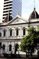 White facade of East Melbourne Synagogue. Melbourne, Australia.