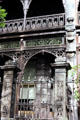 Detailed iron & stonework of Tasma Terrace,. Melbourne, Australia.