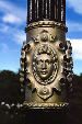 Detail of lampstand at Government House. Nassau, The Bahamas.