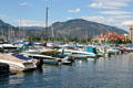 Kelowna waterfront & casino in distance. Kelowna, BC.