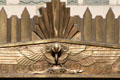 Bronze eagle on Marine Building. Vancouver, BC