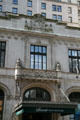 Ornate entrance of Fairmont Hotel Vancouver. Vancouver, BC