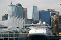 Vancouver skyline over Canada Place. Vancouver, BC.
