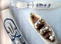 Inuit ivory carvings at Vancouver Maritime Museum. Vancouver, BC.