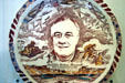 Franklin D. Roosevelt commemorative plate showing scenes of World War II at Campobello. NB.
