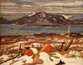 Pic Island, Lake Superior painting on board by A.Y. Jackson at McMichael Gallery. Kleinburg, ON.