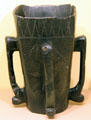 Pine mether Irish mead communal cup at Royal Ontario Museum. Toronto, ON.
