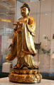 Gilt bronze standing Buddha from Linyou, Shanxi province at Royal Ontario Museum. Toronto, ON.