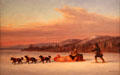 Fur Trader in a Toboggan painting by Cornelius Krieghoff at Art Gallery of Ontario. Toronto, ON.