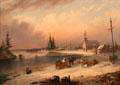 Village Scene in Winter painting by Cornelius Krieghoff at Art Gallery of Ontario. Toronto, ON.