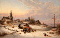 Hazard of the Road painting by Cornelius Krieghoff at Art Gallery of Ontario. Toronto, ON.