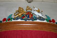 Canadian Royal crest in upper chamber of Province House. Charlottetown, PE.