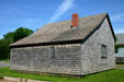 Early saltbox shingled building by Kensington rail museum. Kensington, PE.