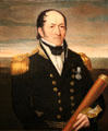 Commodore Richard Israel Alleyn portrait by Théophile Hamel from Quebec at Montreal Museum of Fine Arts. Montreal, QC.