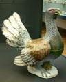 Faience figure of turkey by Paul Hannong of Strasbourg, France at Ariana Museum. Geneva, Switzerland.