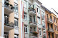Apartment buildings on Pilatuspool near Johannes-Brahms-Platz. Hamburg, Germany.