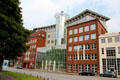 Holstenwall building at southern end of Un Blomen Park at B4 road. Hamburg, Germany.