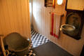 Sitzbath & basin which folds into wall on board Rickmer Rickmers museum sailing ship. Hamburg, Germany.