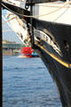 Prow of Morgenster tall ship. Hamburg, Germany.