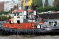 Bugsier 18 Hamburg tug boat on Elbe River. Hamburg, Germany.