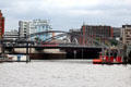 Bridge over Hamburg harbor. Hamburg, Germany.