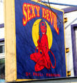 Advertising sign for Reeperbahn establishment. Hamburg, Germany.