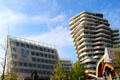 Unilever Haus & Marco-Polo tower in HafenCity. Hamburg, Germany.