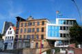 Mix of buildings on Grosse Elbstrasse in Altona borough. Hamburg, Germany.