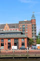 Buildings behind Hamburg Fish Market. Hamburg, Germany.