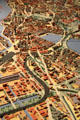 Model of center of Hamburg at Hamburg History Museum. Hamburg, Germany.