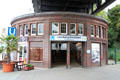 Landungsbrücken U-Bahn brick station. Hamburg, Germany