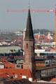 Spire of St Salvatore church. Munich, Germany.