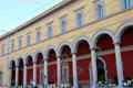 Arches on building opposite Munich Residenz. Munich, Germany.