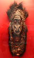 Carved shield representing ancestor from Sepik River of Papua New Guinea at Five Continents Museum. Munich, Germany.
