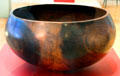 Koa wood food bowl from Hawaii at Five Continents Museum. Munich, Germany.
