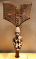 Dance figure for worshipers of goddess shango from Yoruba culture of Nigeria at Five Continents Museum. Munich, Germany.